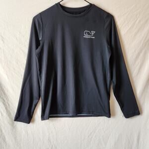 Vineyard Vines Performance Sz Small Shirt Whale Black Golf Tennis Activewear Top
